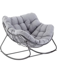 SEDIE E POLTRONE: vendita online Sedia a Dondolo Uovo Hespéride, Grigio e Grafite, in Acciaio, Resina Epossidica, Mobili da G...