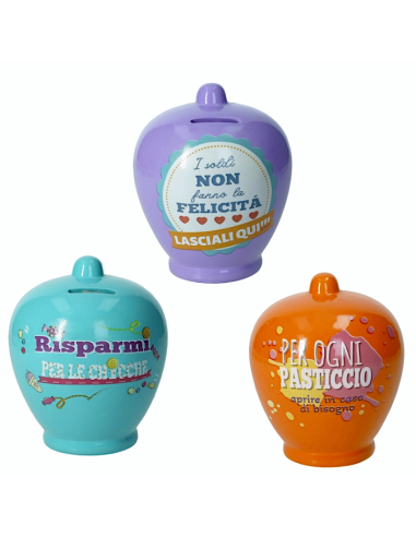 Brandani Salvadanaio Classico Colori e Frasi Assortiti | shopincasa.it