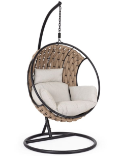 SEDIE E POLTRONE: vendita online Poltrona Sospesa Galapagos Sang con Cuscino – Corda di Poliestere, Acciaio Trattato, Cuscini...