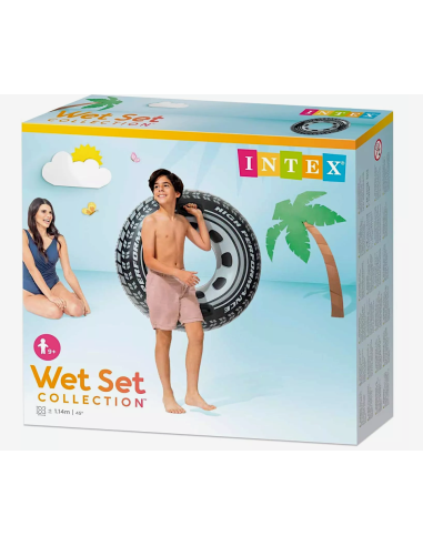 GONFIABILI: vendita online Salvagente Ruota con Maniglie, Diametro 114 cm, Galleggiante per Piscina e Mare, Resistente e Sicu...