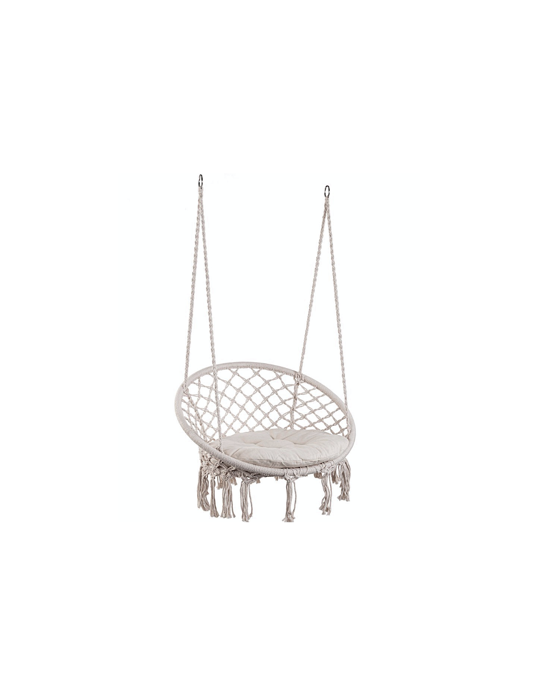 SEDIE E POLTRONE: vendita online Amaca Pensile Tonda Javier Bizzotto, D88x130 cm, Bianco, Cotone e Poliestere, Relax e Stile ...