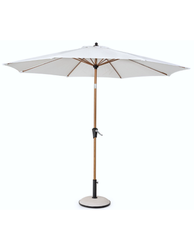 GAZEBO E OMBRELLONI: vendita online Ombrellone Palinuro 3m Bianco/Naturale con Snodo, Struttura in Acciaio Trattato (base non...