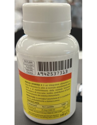 Aquilea Vitamina D – Integratore per Ossa, Muscoli e Difese Immunitarie | Shopincasa