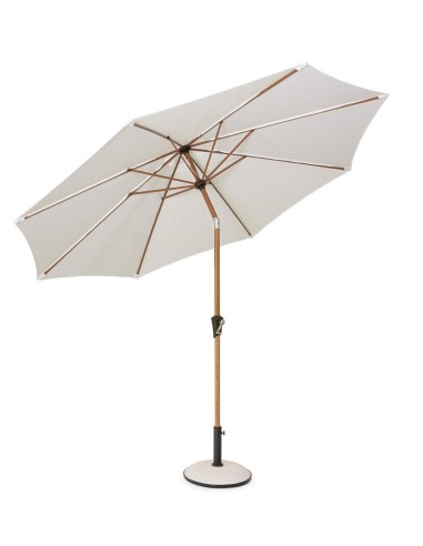 GAZEBO E OMBRELLONI: vendita online Ombrellone Palinuro 3m Bianco/Naturale con Snodo, Struttura in Acciaio Trattato (base non...