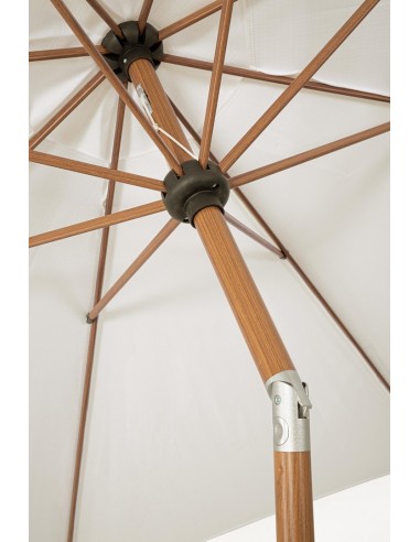 GAZEBO E OMBRELLONI: vendita online Ombrellone Palinuro 3m Bianco/Naturale con Snodo, Struttura in Acciaio Trattato (base non...