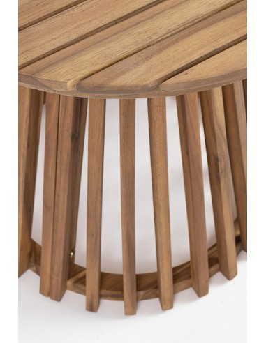 TAVOLI: vendita online Tavolino Rodano D50cm in Legno di Acacia FSC 100%, Base da Assemblare, Finitura a Olio, Viteria in Acc...