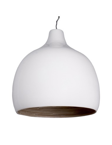 LAMPADARIO 141315 BIANCO 33X35CM BAMBOO