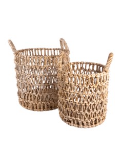 CESTO 139967 2 MIS RATTAN 46X44CM CON MANICI