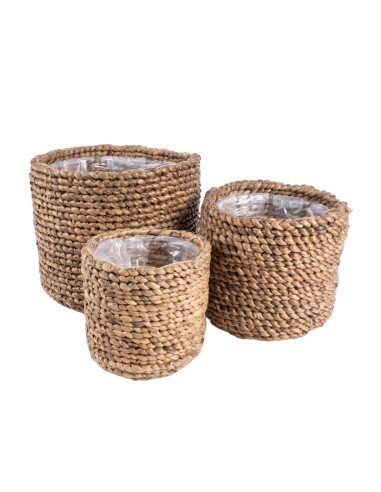 CESTO 139970 2 MIS GIACINTO/PVC 17X18CM NATURALE