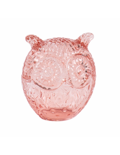 CONTENITORE GUFO 140222 ARANCIO 7,5X6X8,5CM VETRO