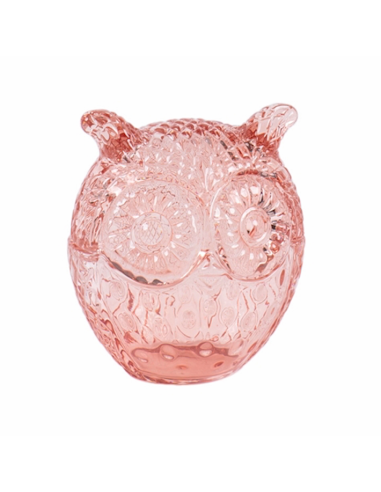 CONTENITORE GUFO 140222 ARANCIO 7,5X6X8,5CM VETRO