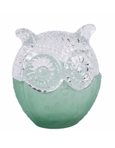 CONTENITORE GUFO 140223 VERDE 7,5X6X8,5CM VETRO