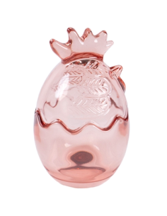 CONTENITORE UOVO 140243 GALLO ARANCIO 8,5X14CM VETRO