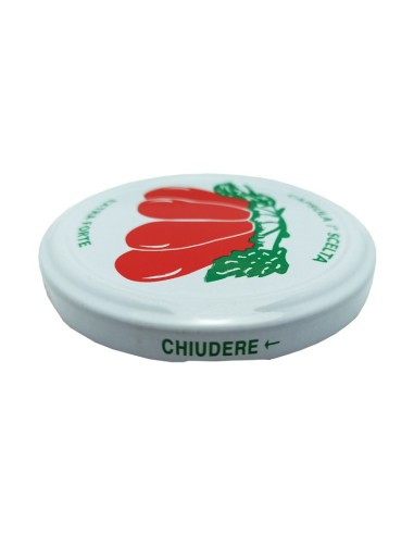CONSERVE E CAPSULE: vendita online Capsule Tappi per Barattoli di Vetro Bianche, Confezione 12 Pezzi, Diametro 70 mm in offerta