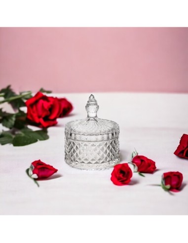 CENTROTAVOLA PORTADOLCI: vendita online Potiche Scatola Venus, Contenitore Vetro Elegante, Porta Confetti, Matrimonio, Cerimo...
