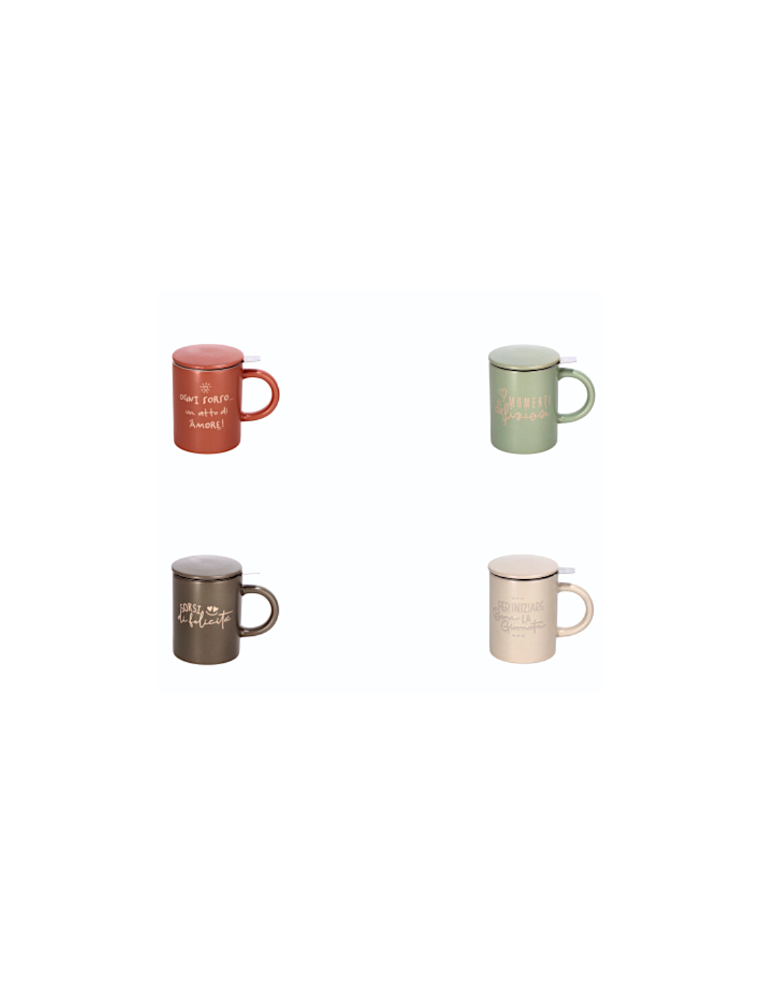 Tisaniera in Ceramica Assortita con Coperchio e Filtro | Shopincasa.it