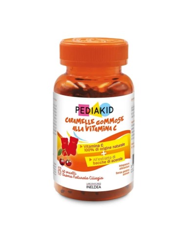 Caramelle Gommose Vitamina C Pediakid Ciliegia – Integratore per Difese Naturali