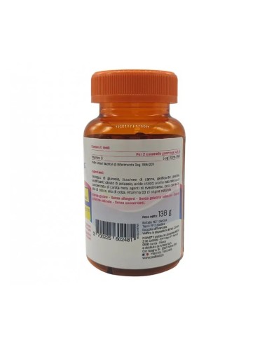 Caramelle Gommose Fragola Vitamina D3 Pediakid – Integratore per Bambini