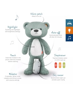 Zazu Sleeptrainer Brody Orsetto Blu con Luce e Suoni | shopincasa.it 2