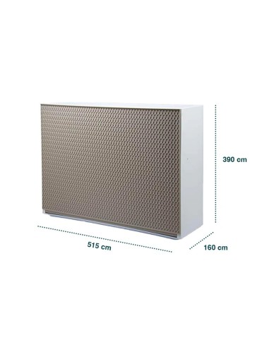 BOX E CONTENITORI SALVASPAZIO: vendita online Scarpiera Intreccio a Parete 16x51,5x39 cm Tortora –Resina Resistente, Design M...