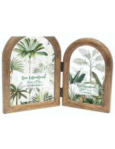 PORTAFOTO MF214846 2 CORNICI 10X15/15X18 MANGO/CRISTALLO