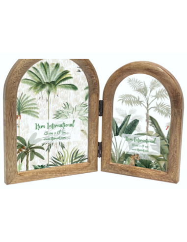 PORTAFOTO MF214846 2 CORNICI 10X15/15X18 MANGO/CRISTALLO