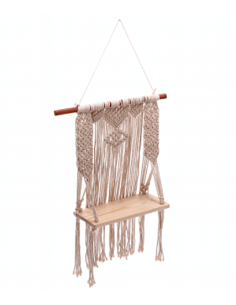 Mensola 109747 cotone/legno 30 x 15 x 80 cm da appendere | shopincasa.it