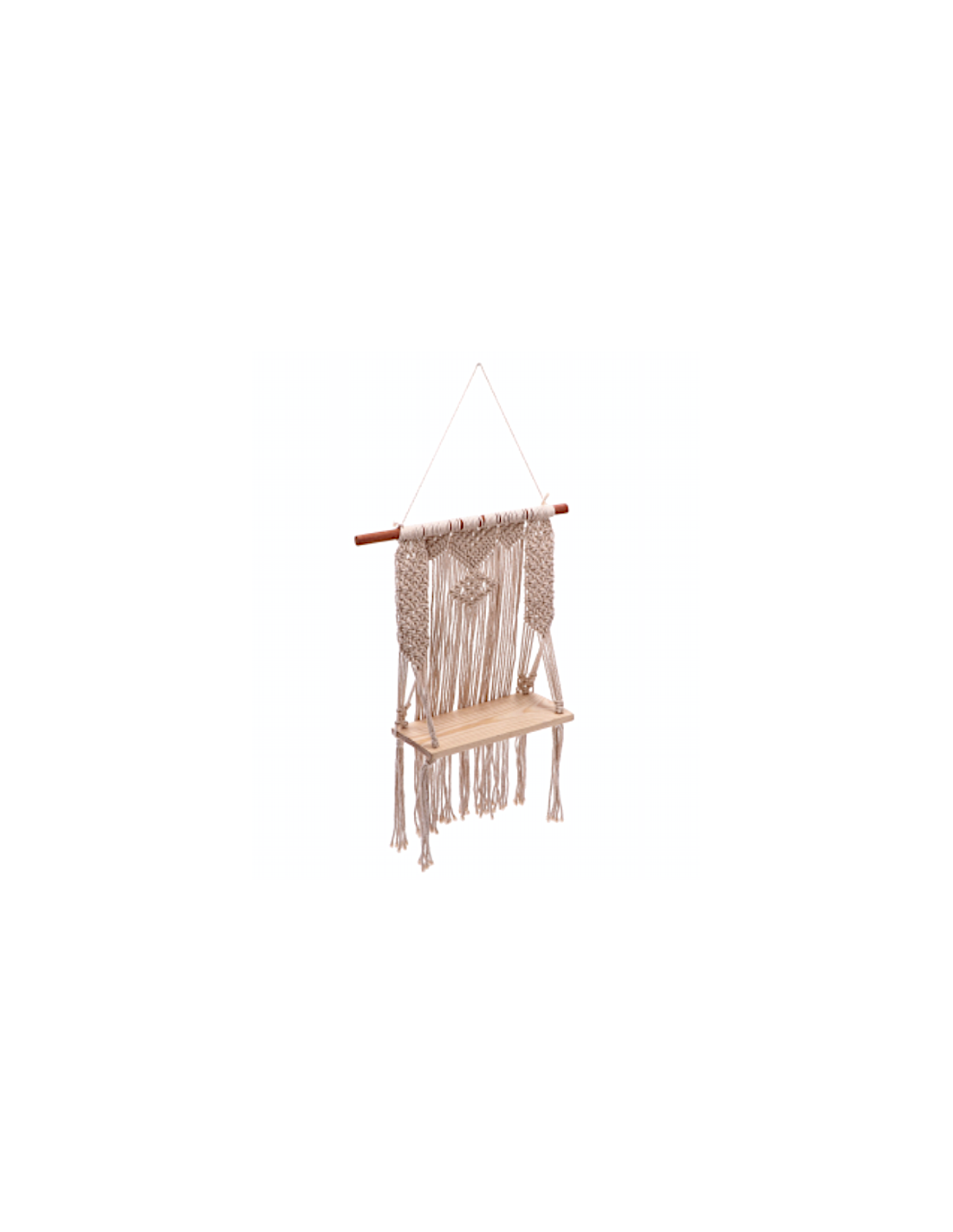 Mensola 109747 cotone/legno 30 x 15 x 80 cm da appendere | shopincasa.it
