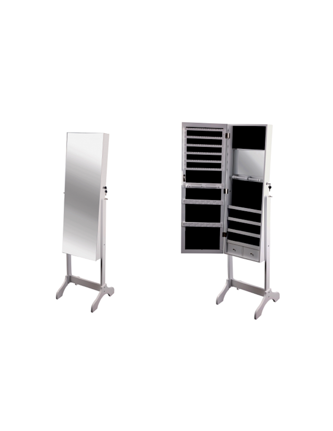 SPECCHIO PORTAGIOIE 73381 MDF 46X40X153CM BIANCO