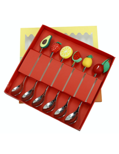 set 6 cucchiaini frutti tropicali Brandani in acciaio inox | shopincasa.it