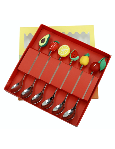 set 6 cucchiaini frutti tropicali Brandani in acciaio inox | shopincasa.it