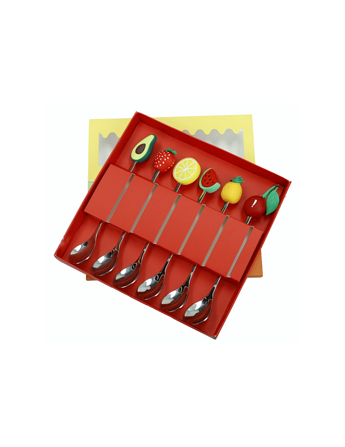 set 6 cucchiaini frutti tropicali Brandani in acciaio inox | shopincasa.it