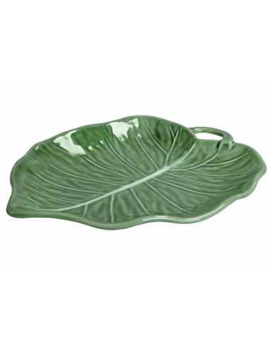 Brandani Vassoio Foglia di Tiglio Verde Porcellana 25x19 cm | shopincasa.it