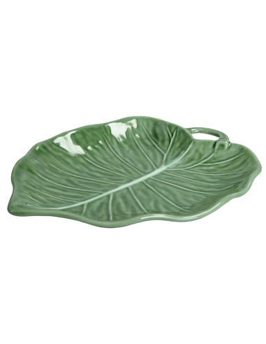 Brandani Vassoio Foglia di Tiglio Verde Porcellana 30x22,5 cm | shopincasa.it