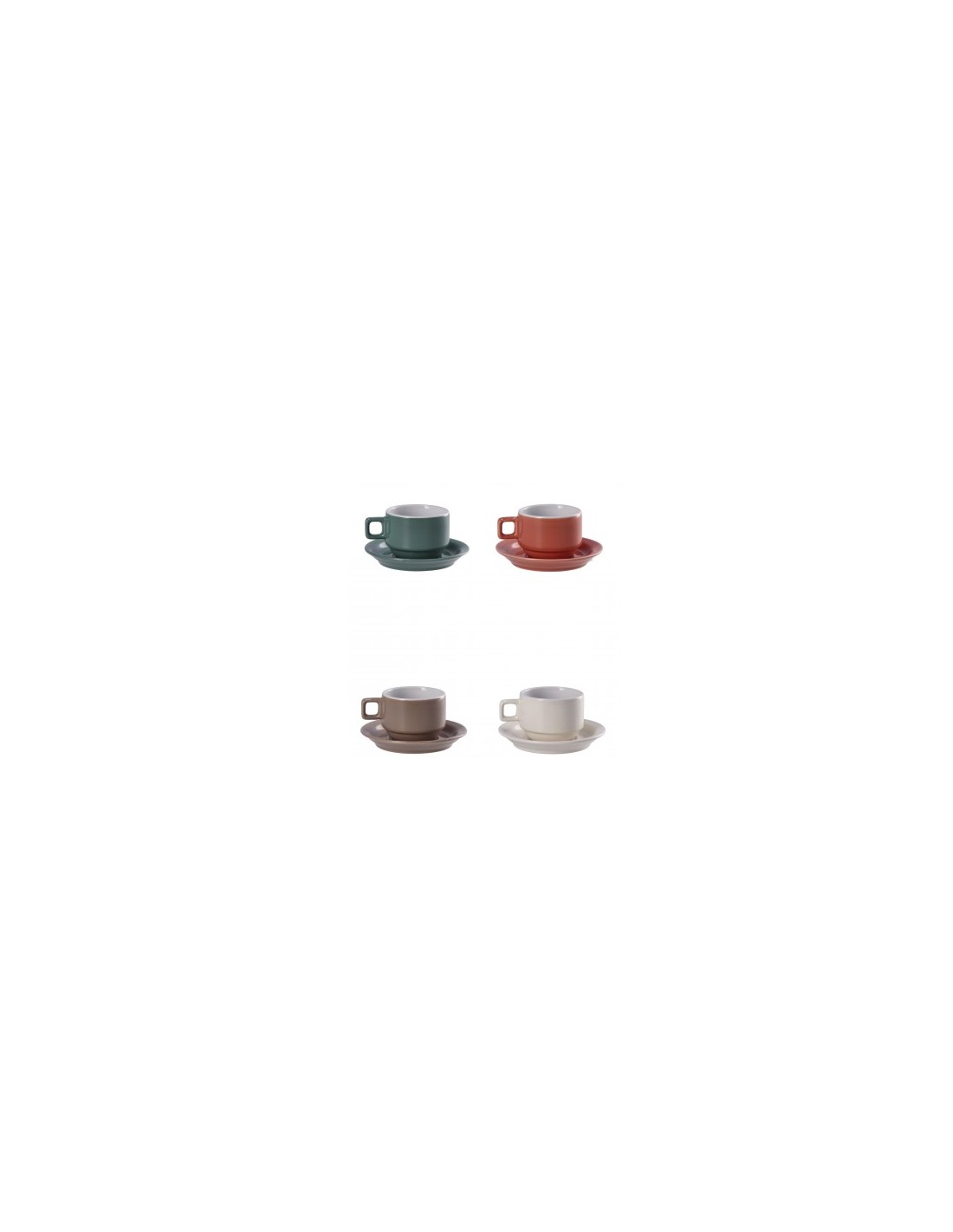 Set 6 Tazzine da Caffè Coen con Piattino Assortite | Eleganza e Colore | Shopincasa.it