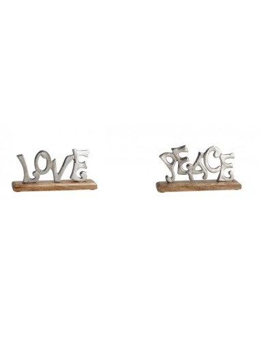 SCRITTA 80555 LOVE/PEACE 23X12CM ASSORTITO