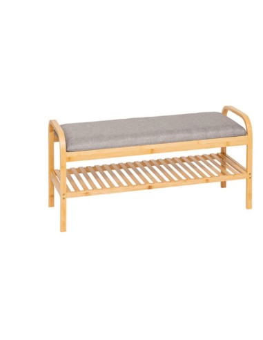 PANCA PORTASCARPE 209310 BAMBOO CON CUSCINO 90X34X45CM