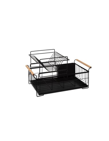 SCOLAPIATTI 189784 2 LIVELLI 48X29X28CM METALLO NERO