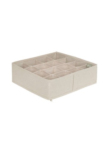 ACCESSORI: vendita online Cassetto Portaoggetti Groomy 16 Scomparti 31x31cm, organizer beige, divisorio per cassetti, armadio...