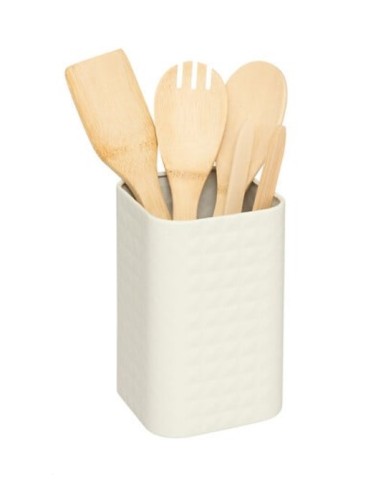 SET 4 UTENSILI 190133 BAMBOO CON SUPPORTO METALLO
