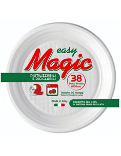 CONF 38 PIATTI FRUTTA BIANCHI RIUTILIZZABILI