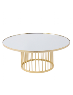 ALZATA 140303 METALLO DORATO CON SPECCHIO 30X12CM