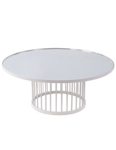 ALZATA 140304 METALLO BIANCO CON SPECCHIO 30X12CM