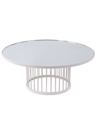 ALZATA 140304 METALLO BIANCO CON SPECCHIO 30X12CM