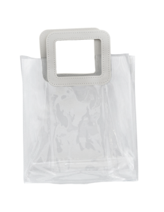 1389008 TRASP.BUSTA PVC MANICO PELLE 3 MISURA