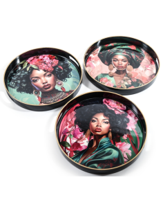 VASSOIO 26480 PLASTICA TONDO 33CM ASSORTITO