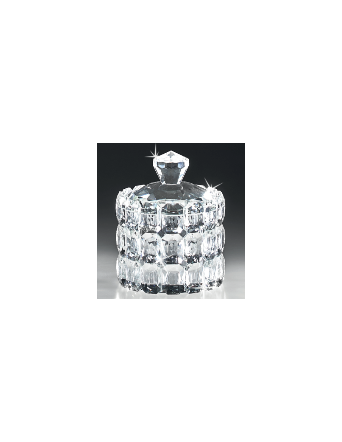 Portagioie Ranoldi Cristallo con Gemme 10x10x12 cm | Shopincasa.it