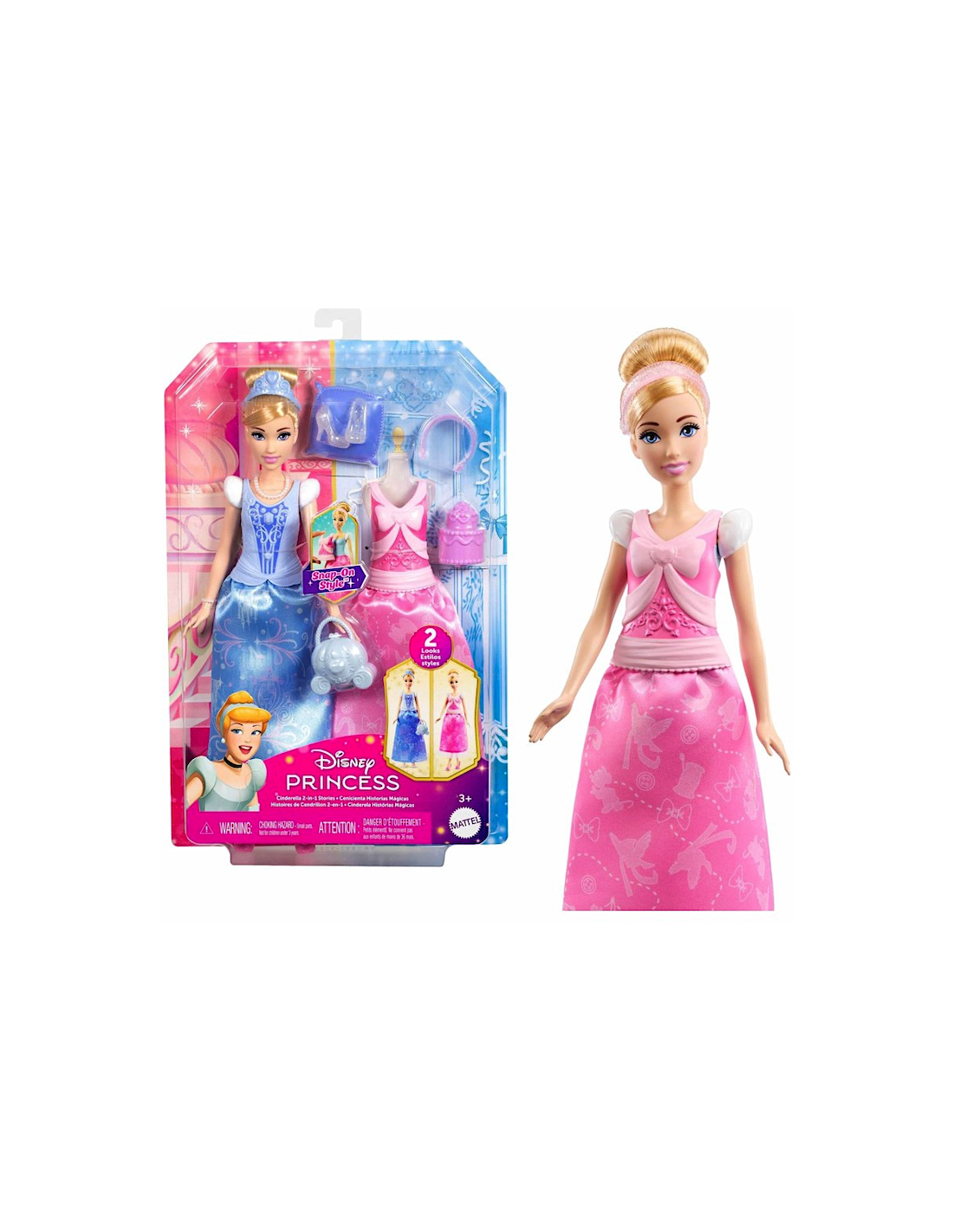 Cenerentola Disney Princess 2 Storie in 1 con 2 Look e Accessori | Shopincasa.it