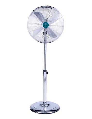 VENTILATORI: vendita online Ventilatore con Piantana, Vintage Cromo, 65W, Ø 65 cm, Design Retrò, Alte Prestazioni in offerta