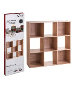 MENSOLE E SCAFFALI: vendita online 5five Mix n Modul, scaffale 9 ripiani, effetto rovere naturale, mobile libreria, organizer...